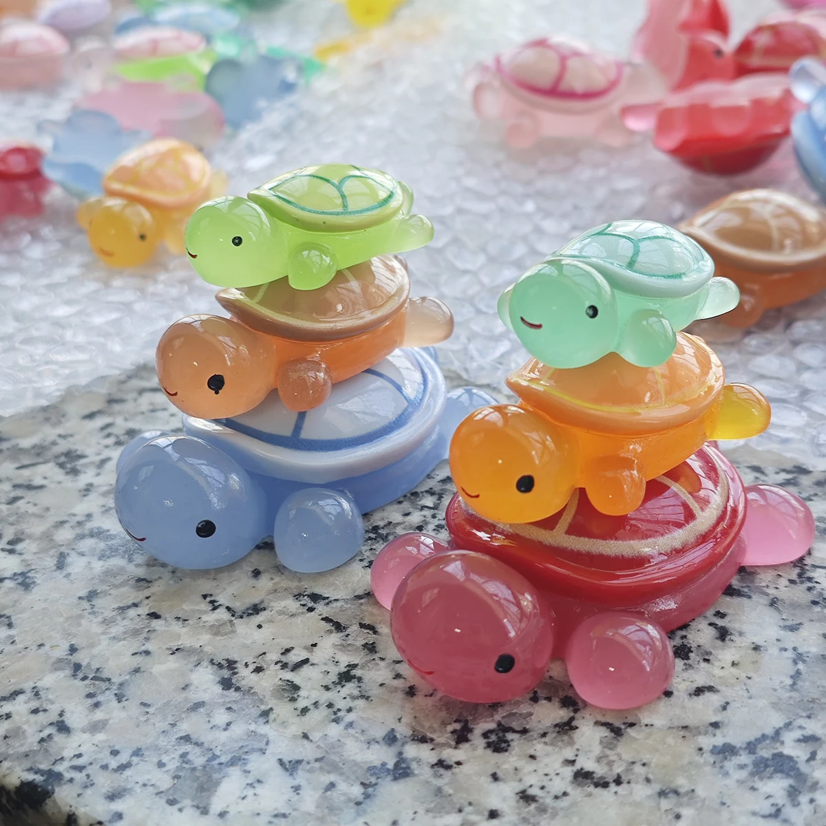 

Светящаяся фигурка черепахи из смолы для сказочного сада, пейзажа, аквариума, растения в горшке, розыгрыши, игра «сделай сам», орнамент для вечеринки