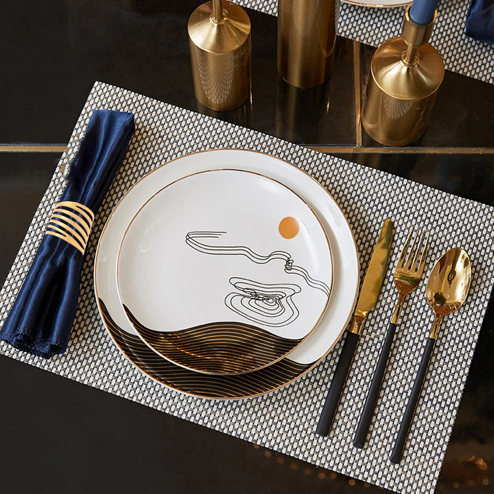 

12Pcs Metal Napkin Rings Long-Lasting Napkin Holder Chic Table Setting Party Supply Table Setting Supply Exquisite Leaf Buckle