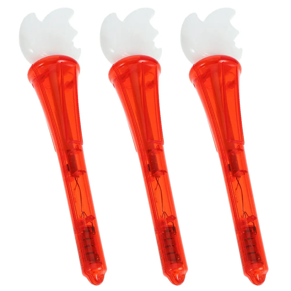 

3Pcs LED Flashing Glow Torch Luminous Wand Party Celebration Outdoor Cheering Light Props Luminous Torch Toy Flashing Wands