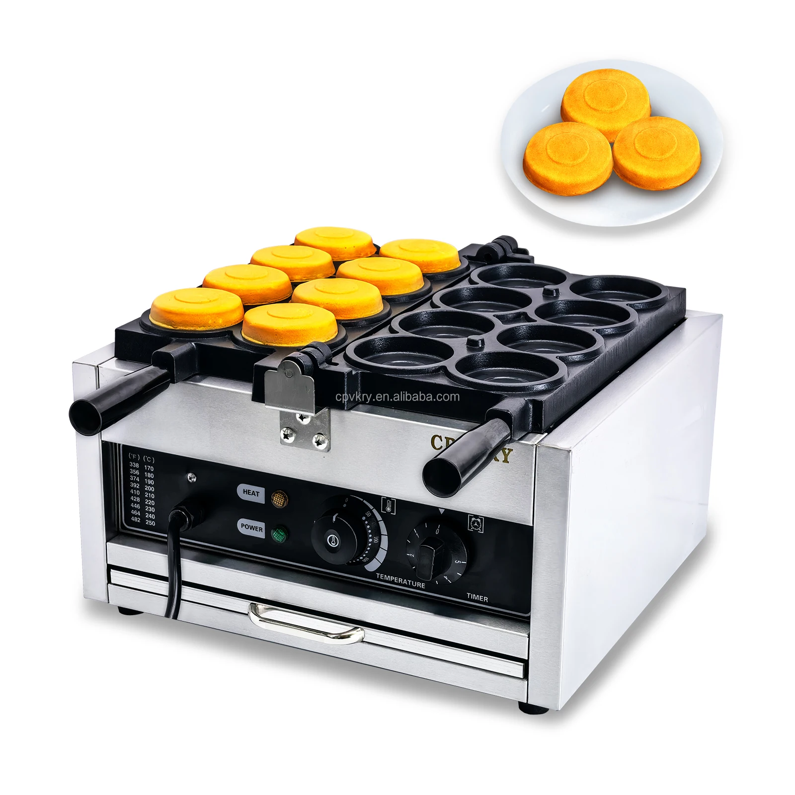 

110-220V 8 Hole Egg Cake Waffle Machine Non-Stick Stainless Steel Oval Red Bean Cake For Dessert Parties Snack