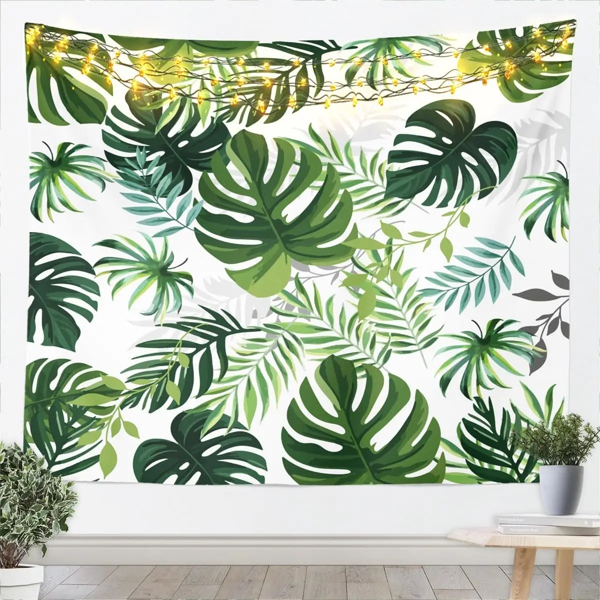 Palm Leaves Tapestries Tropical Tapestry for Teen Child Young,Botanical Jungle Wall Hanging Art,Pastoral Style Living Room Decor