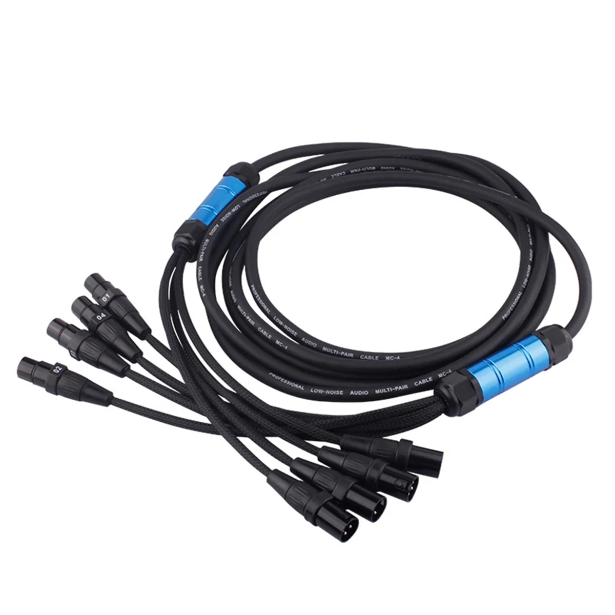 M05K Snake Cable 4 Channel XLR Cable 3Pin Male to Female Multi-Media Professional Audio Extension Stage Extension Cord,10M