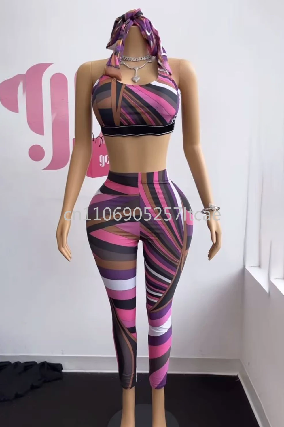 

Headband Yoga Sets Letter Signature Logo Swimsuits Sports Sets