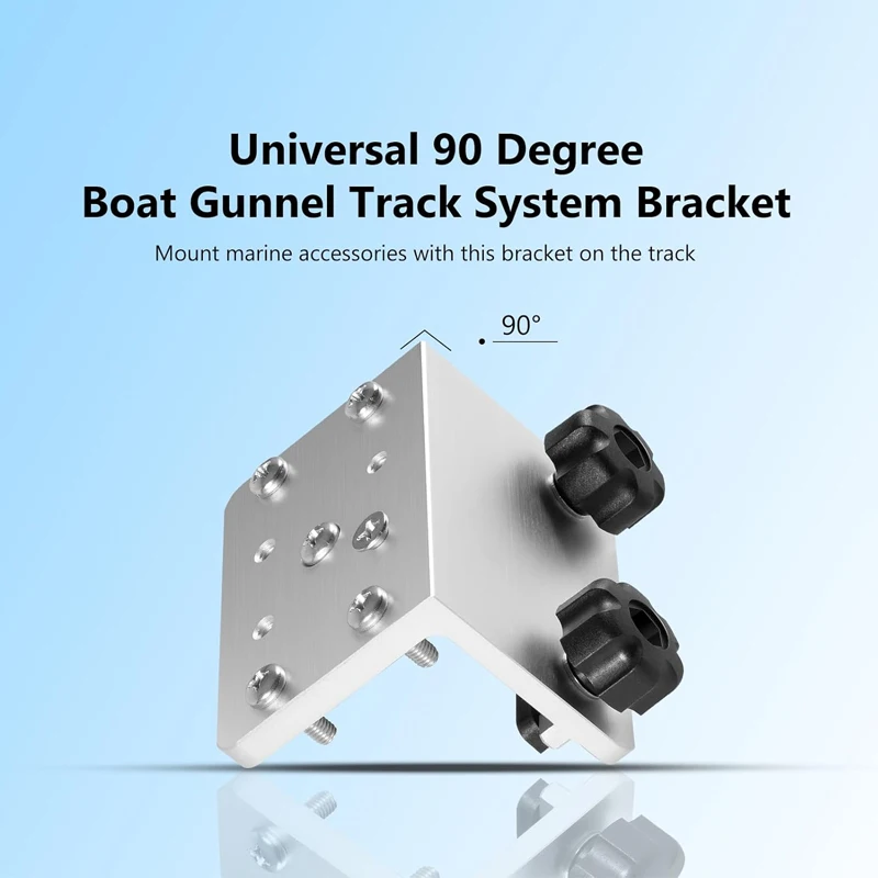 (Aluminum) 90° Boat Gunnel Track System Bracket for Versatrack, Lund Sport & Ranger Track, for Cannon, Scotty & RAM Mounts