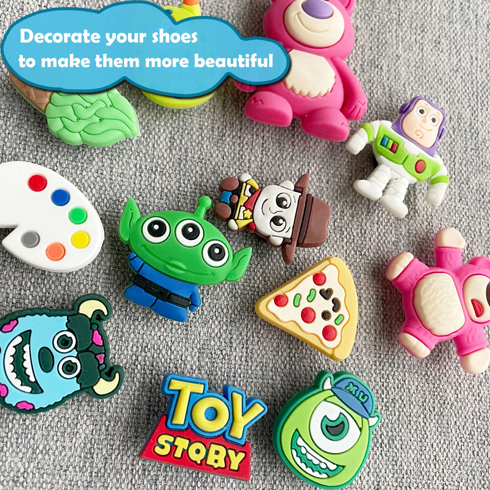 Random 10-50Pcs Potdemiel Series Shoe Charms For Sandals Premium Quality PVC DIY Shoe Decorations Accessories Christmas Gift image 6