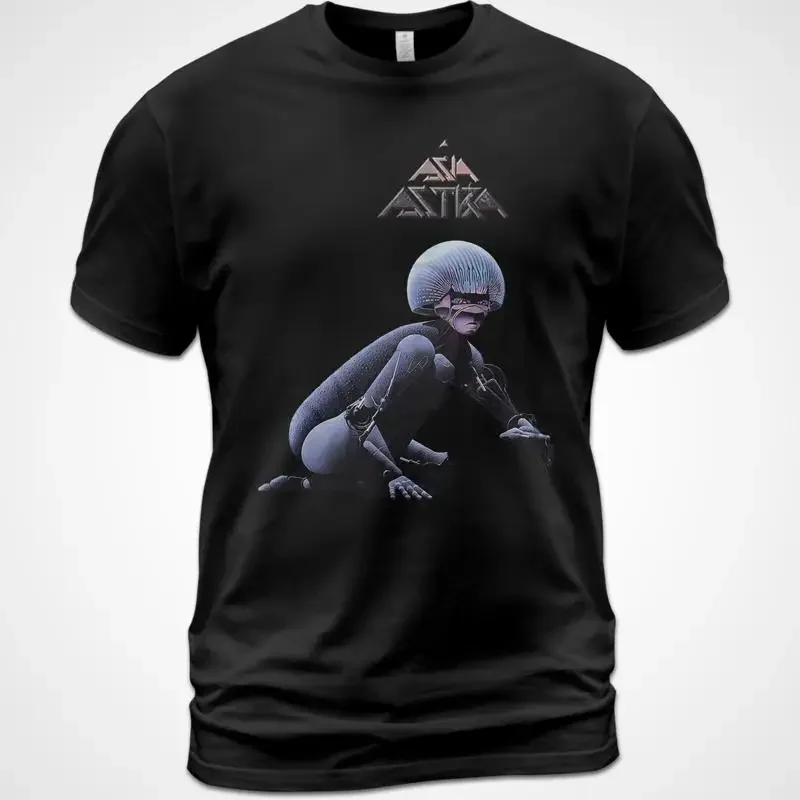 Cotton T shirt Astra Rock Music Asia Go Geoff Downes John Wetton Mandy Meyer