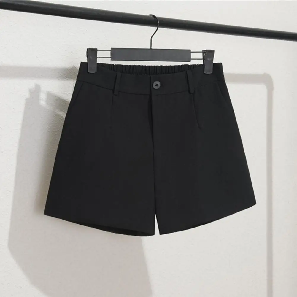 Women Shorts Summer High Waist Wide Leg A Line Suit Shorts Solid Loose Casual Mini Short Pants Office Lady Blazer Shorts