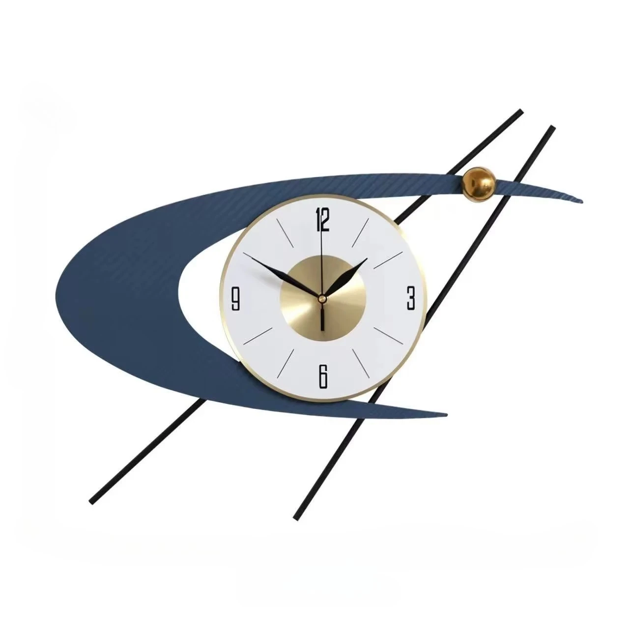 

&c 55X48CM Large Metal Metallic Wall Art Clock Home Decor Dropshipping Products 2024 Decoration Watch for Home Silent Clock