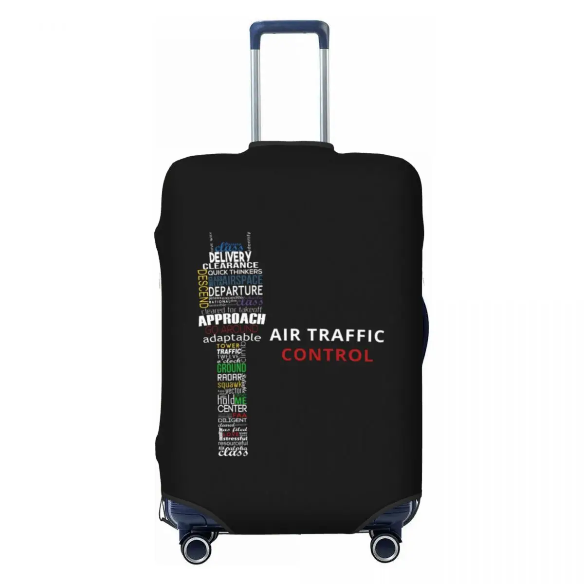 Custom Air Traffic Controller Luggage Cover Funny Pilot Air Fighter Suitcase Protector Covers Suit For 18-32 inch