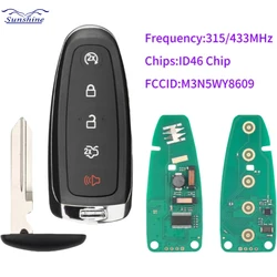 Sunshine car key M3N5WY8609 Remote 315/433mhz For Ford Edge Escape Explore Expedition Flex Focus Taurus 2011-2018 ID46 pcf7953