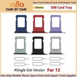 Single SIM Card Tray Holder Slot Replacement for iPhone 12 and 12 PRO MAX with Eject Pin (Single Sim Version) Graphite Black