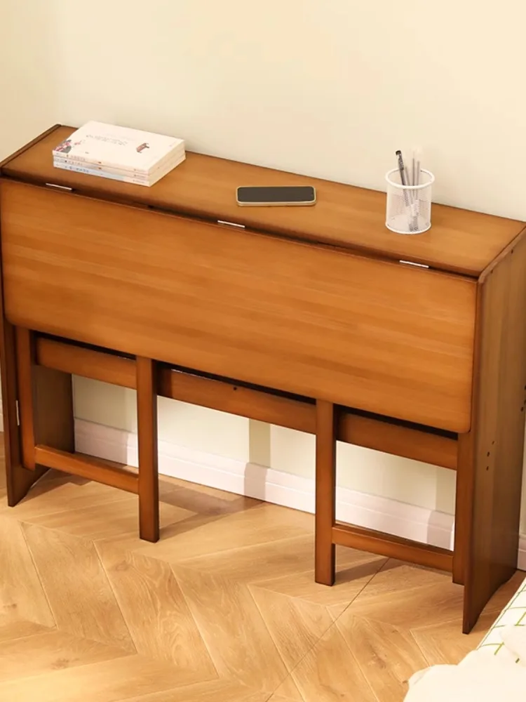 Folding desk student home writing desk bedroom bedside computer desk simple office study table retractable table