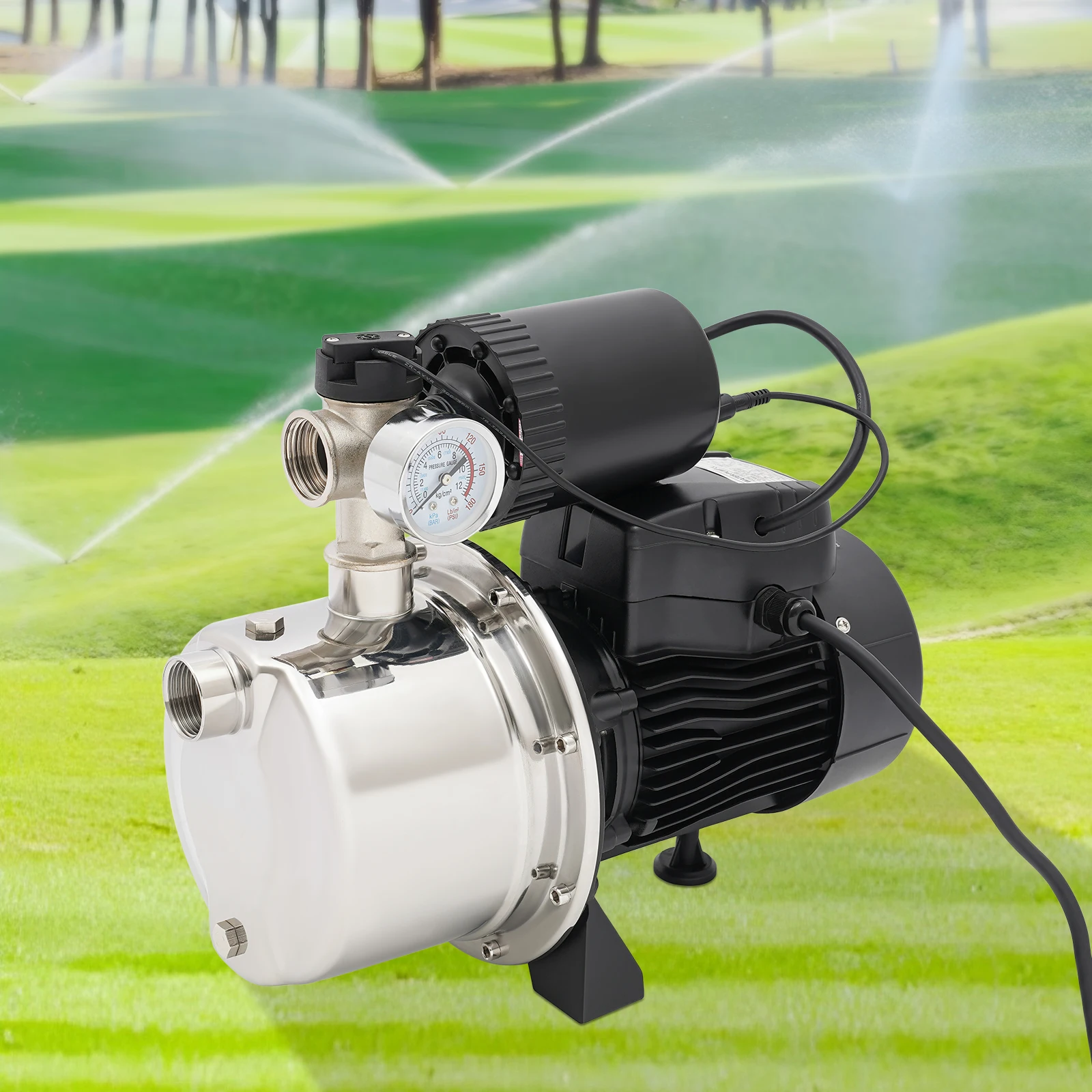 0.75HP Water Pressure Booster Pump Well Jet Pump 110V for Home ,Farms, Garden Hose Boosters, etc