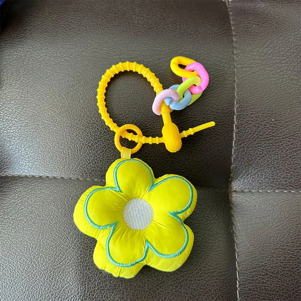 Dopamine Flower Bag Pendant Acrylic Chain Bag Match Accessories Fresh Backpack Decoration Cloth Bag Charms Floral Lanyard Gift