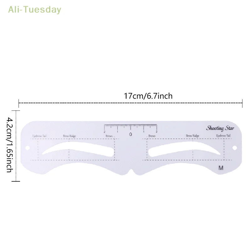 Plantilla fijable para cejas, 6 estilos, plantilla moldeadora de aseo, pegatinas reutilizables, herramientas de maquillaje, sello para cejas, cosmético
