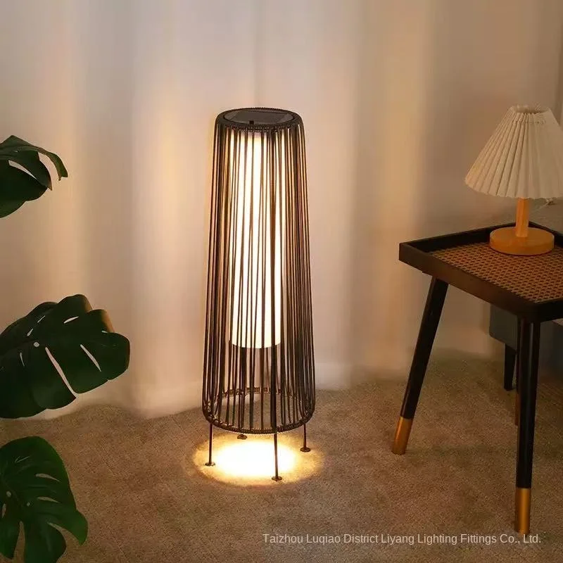 Solar-Landschaftsleuchte, LED-Außengarten, neue Rattanschale, wasserdicht, rostfrei, weiches Licht