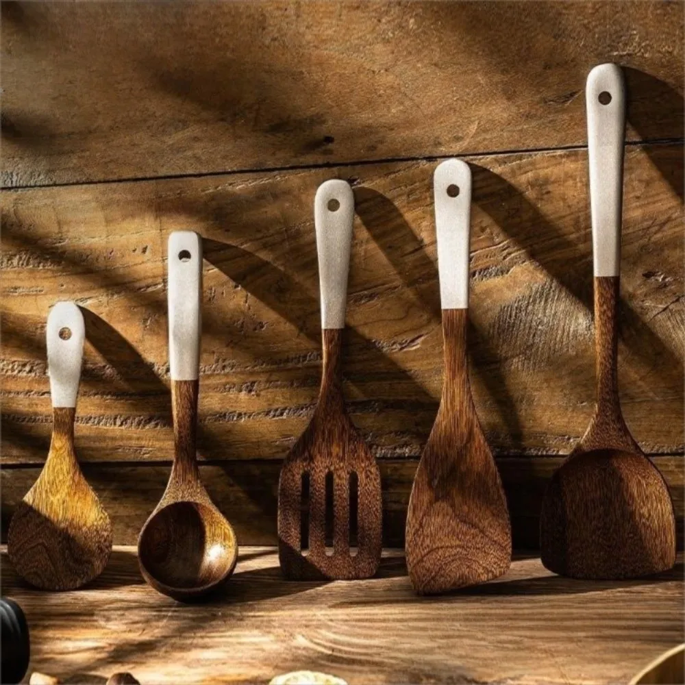 Cooking Tool Heat-Resistant Wood Spatula Tableware Non Stick Soup Spoon Cooking Stir Fry Stir Fry Spatula Non Stick Pan