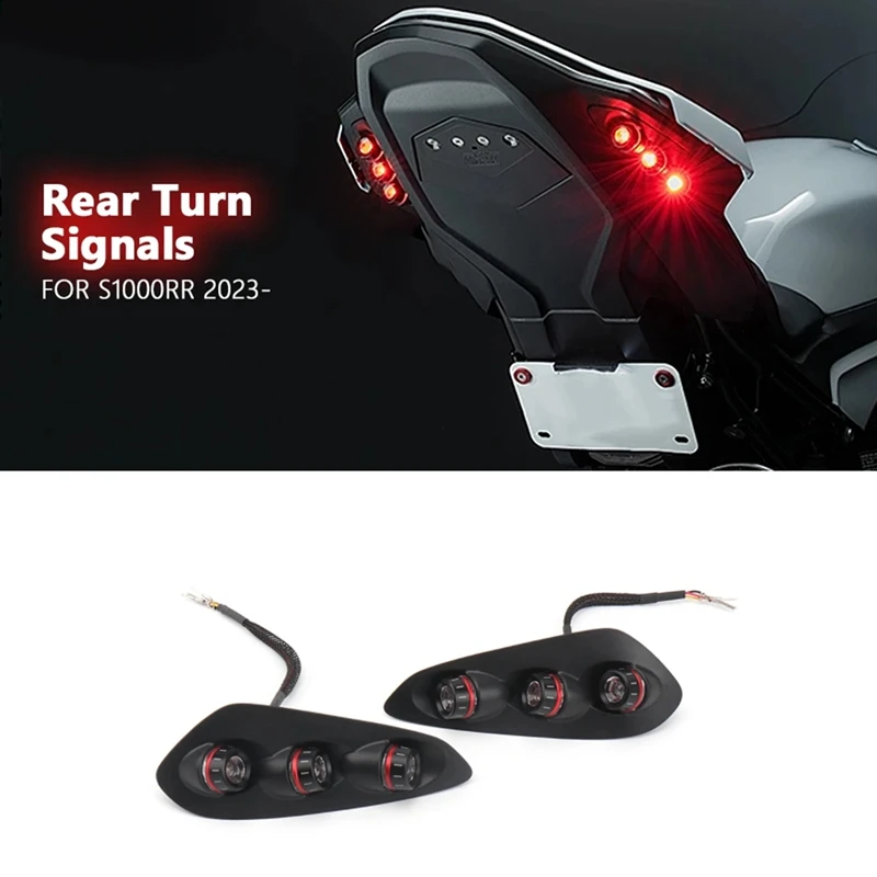 Flashing Turn Signals Motorcycle LED Lights Rear Blinker Indicator Tail Light For BMW S 1000 RR S1000RR S1000rr 2023-