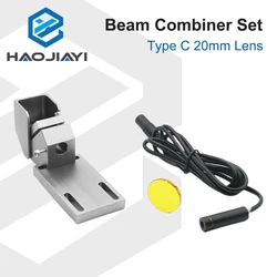 New Arrival 20mm ZnSe Laser Beam Combiner Set with Mount & Laser Pointer for CO2 Laser Engraving Machine