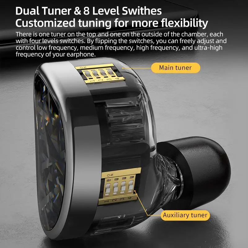 Kz AS24 Hifi Earphone 24 Ba Units High-End Tunable In-Ear Balanced Armature Earphones Monitor Headphone Cancelling Sport Earbuds view 6