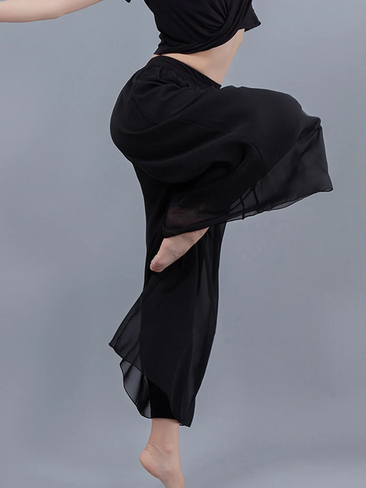 

Adult Classical Ballet Chinese Dance Practice Pants Wide Leg Yoga Square Dance Yarn Pants for Women