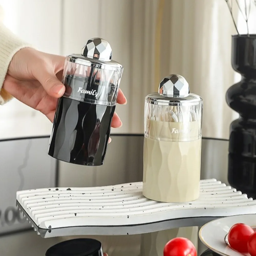 

Light Luxury Toothpick Box Plastic Thickened Toothpick Container Press Design Romantic Desk Toothpick Holder Living Room
