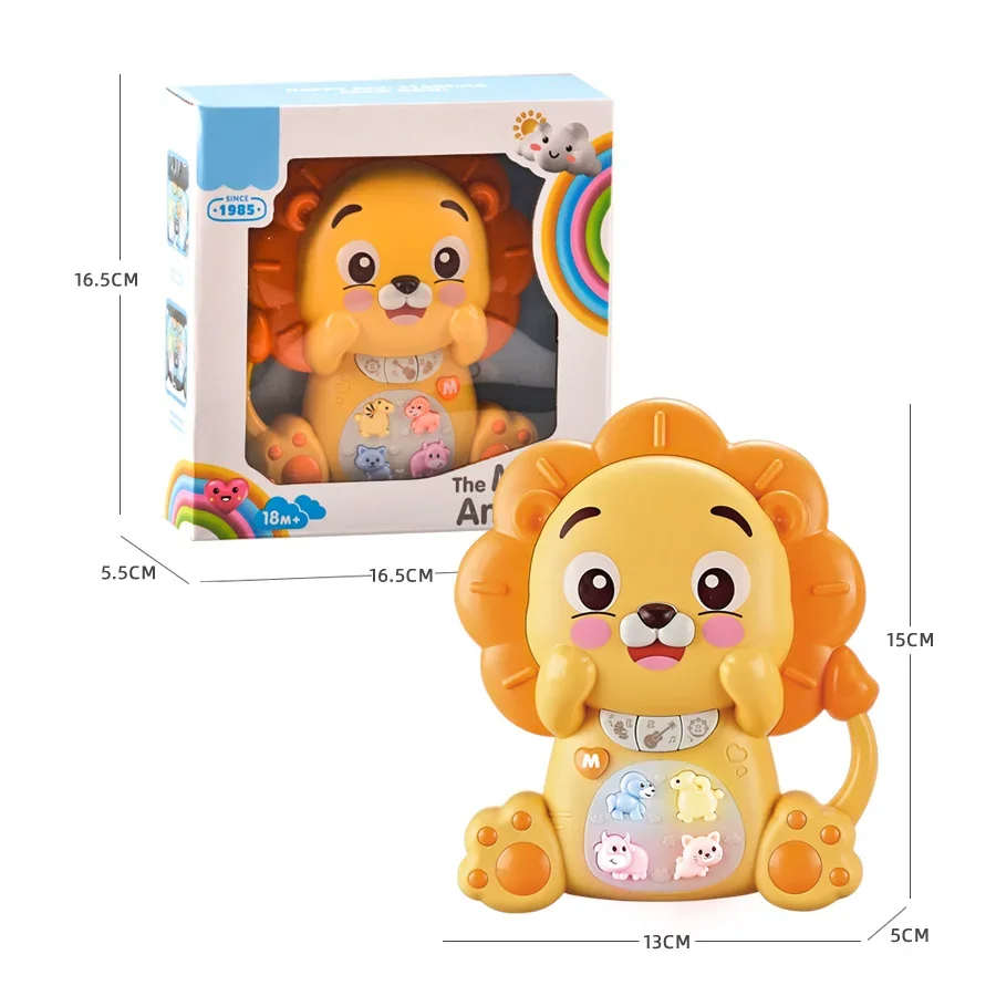 다기능 아기 음악 장난감 조명 부모-자녀 대화 형 감각 장난감과 전자 만화 동물 음악 키보드