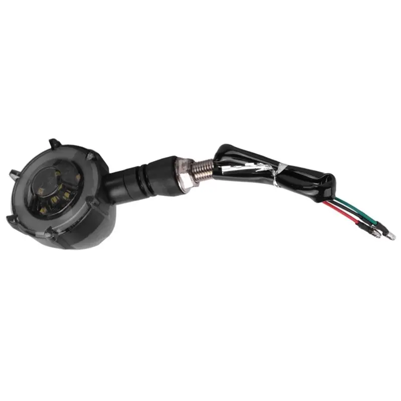 2Pcs Motorcycle Turn Signal Modified Led Two-Color Circular Streamer Turn Signal Indicator With Daytime Running Lights