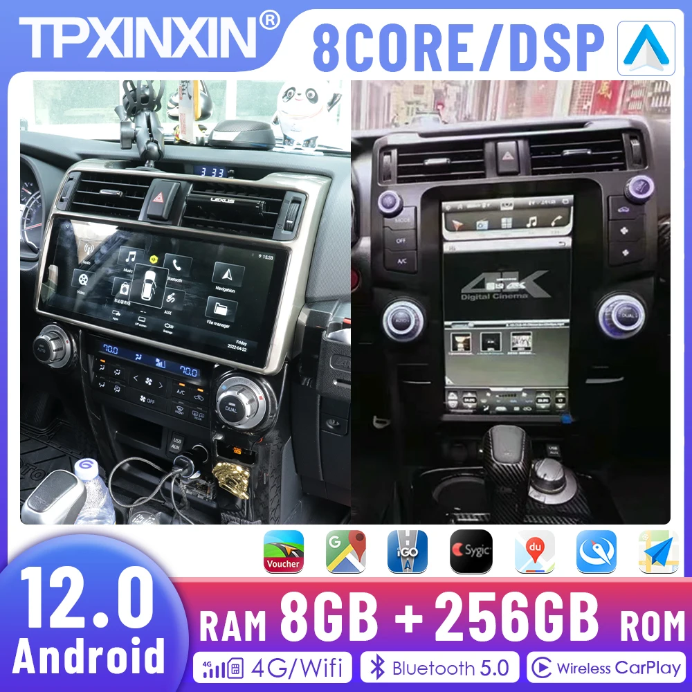 

Android 13.0 8 + 128G для Toyota 4Runner 4 Runner 2009-2019, мультимедийный плеер, навигация, авторадио, головное устройство Carplay