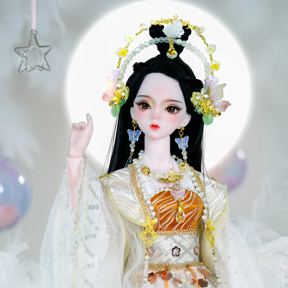 

DBS Dream Fairy 1/3 BJD Custom Makeup 62CM Mechanical Body Joints Moon Fairy Including Clothes Shoes Headdress Girls SD