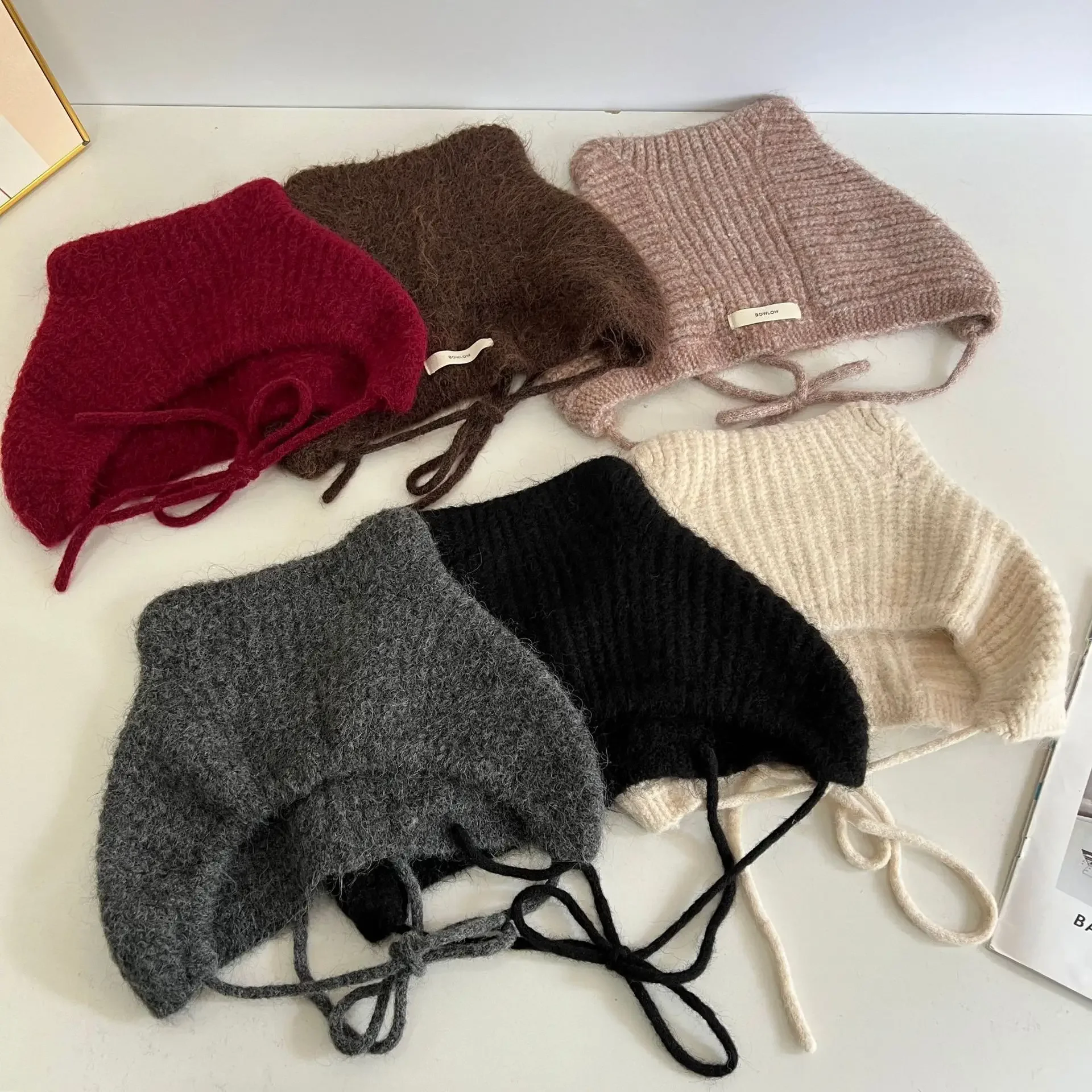 Корейская вязаная шапка-бини из искусственного кашемира с милыми кошачьими ушками, зимняя уличная теплая шапка-бомбер с защитой ушей, северо-ветер, снег Корейская вязаная шапка-бини из искусственного кашемира с милыми кошачьими ушками, зимняя уличная теплая шапка-бомбер с защитой ушей, северо-ветер, снег