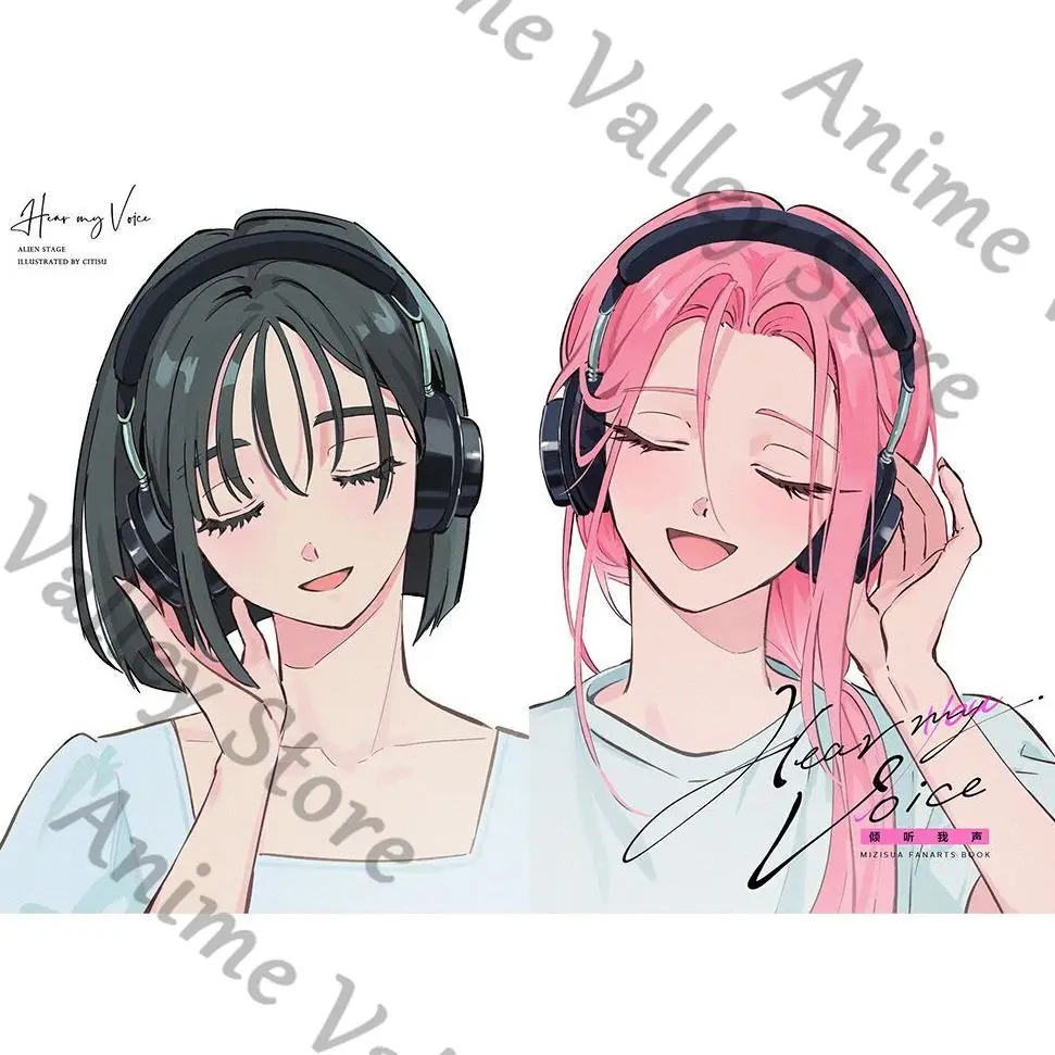 Anime Alien Stage Sua MiZi Cosplay Album Art Book Albums Painting Cartoon Acrylic Figure Stand Standing Sign Card Paster Decals