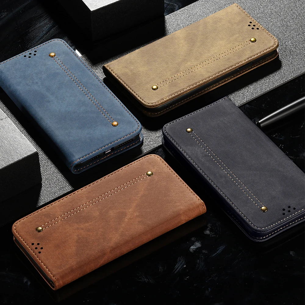 Business Retro Folding Flip Leather Case For Xiaomi MI 14T PRO / MI14T Card Slot Stand Magnetic Phone Cover Back Bag