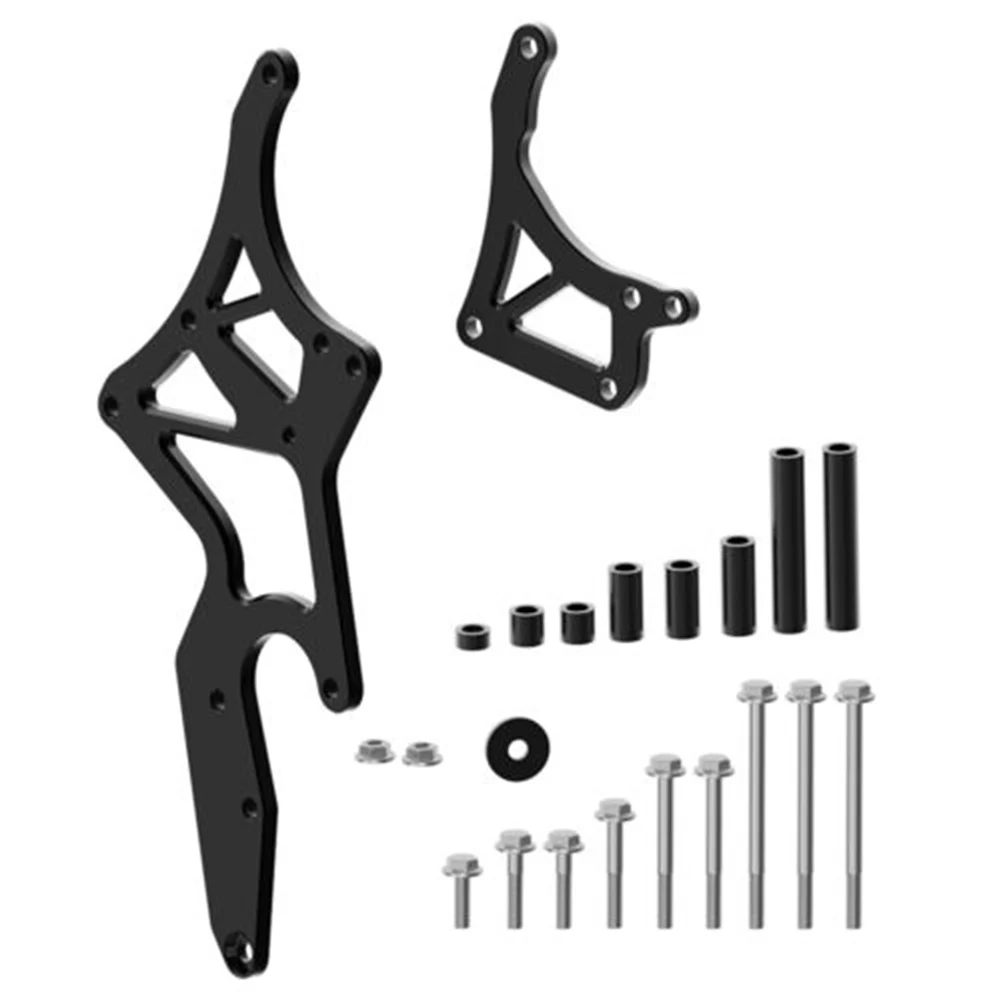Black/Silver For LS Engine Bracket Serpentine Alternator Bracket Kit for For LS Truck Engine 4 8L 5 3L 6 0L 6 2L