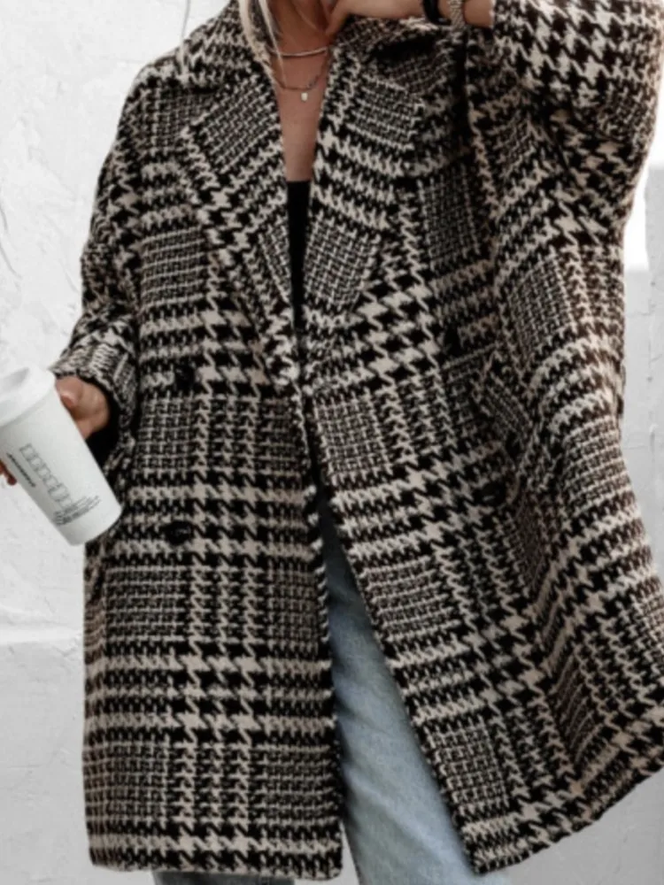 2026 New Autumn And Winter Women's Coat Fashionable, Casual Temperament, Versatile For Commuting, With A Thousand Bird Grid Fur
