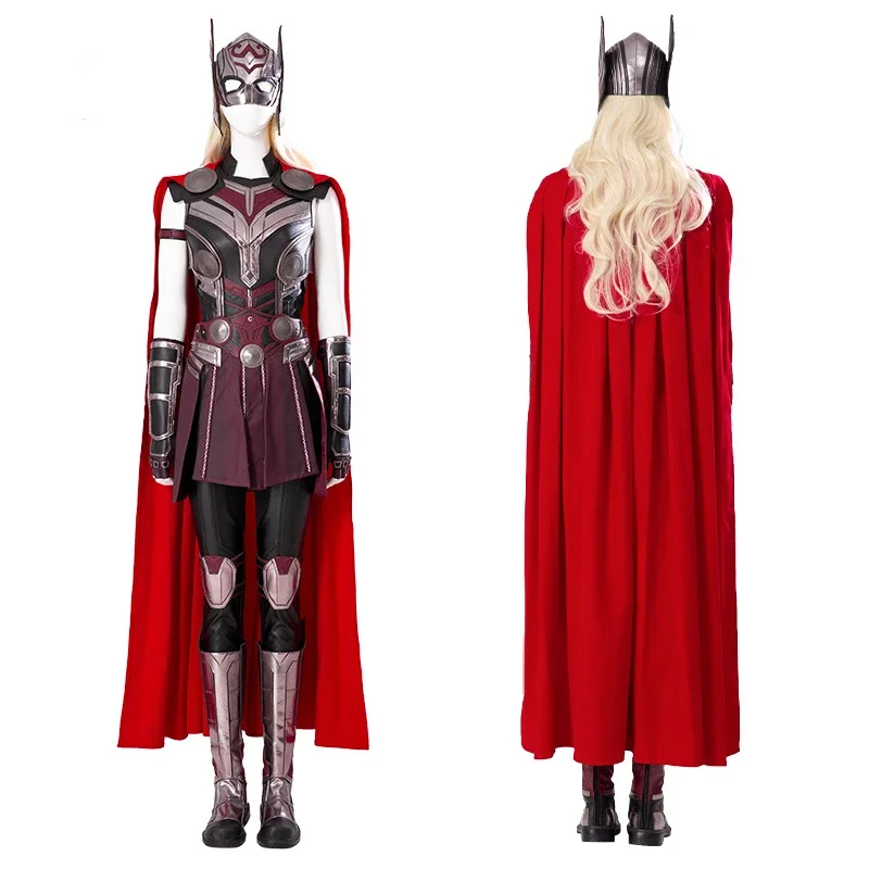 New Superhero Lady Thor Cosplay Costume Jane Foster Outfits Women Armor Suit for Halloween Carnival Party Wig Props Custom Size