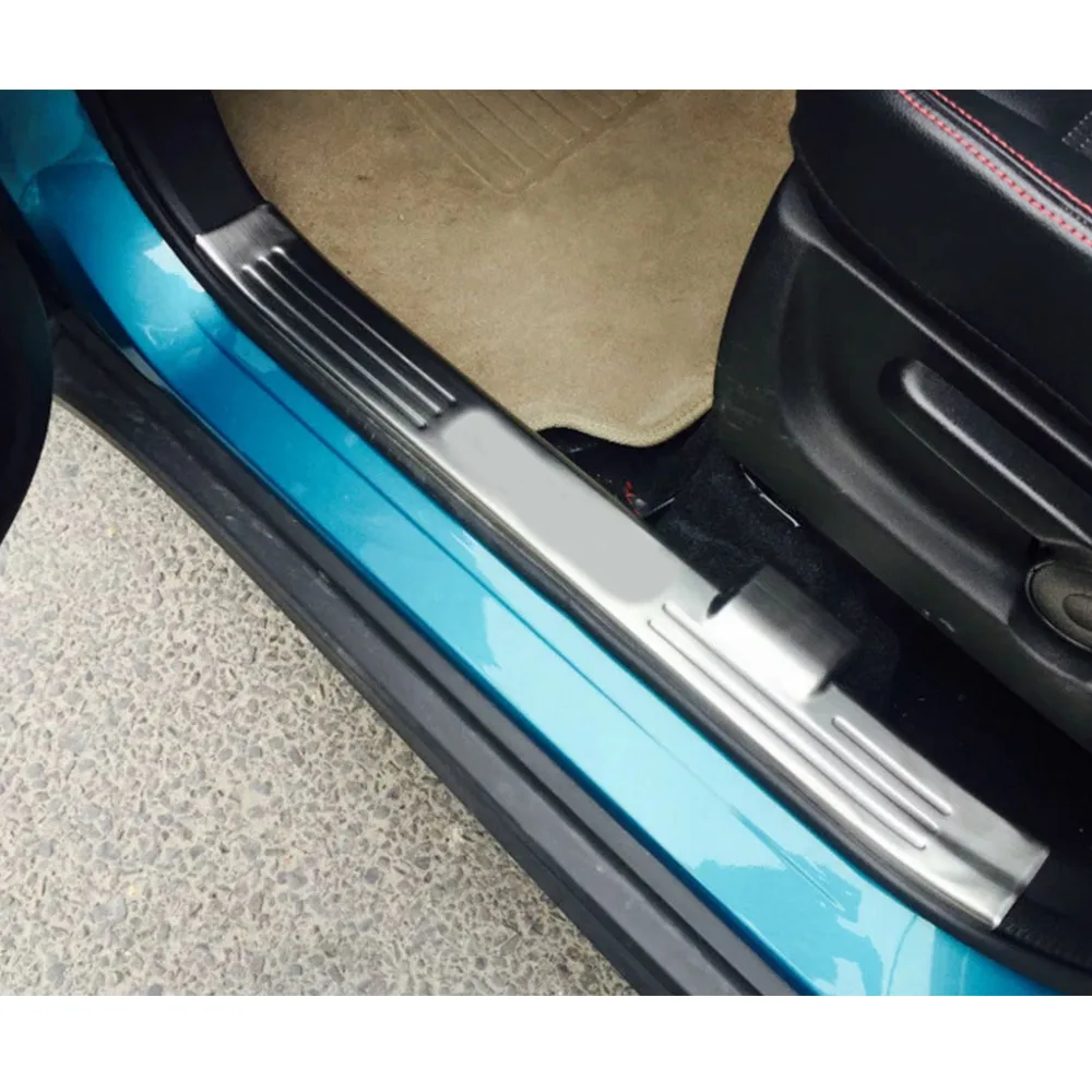 

Для Suzuki Vitara 2016 2017 2018 2019 2020 автомобильная педаль из нержавеющей стали, накладка на порог, внутренний порог, бампер, часть 4 шт.