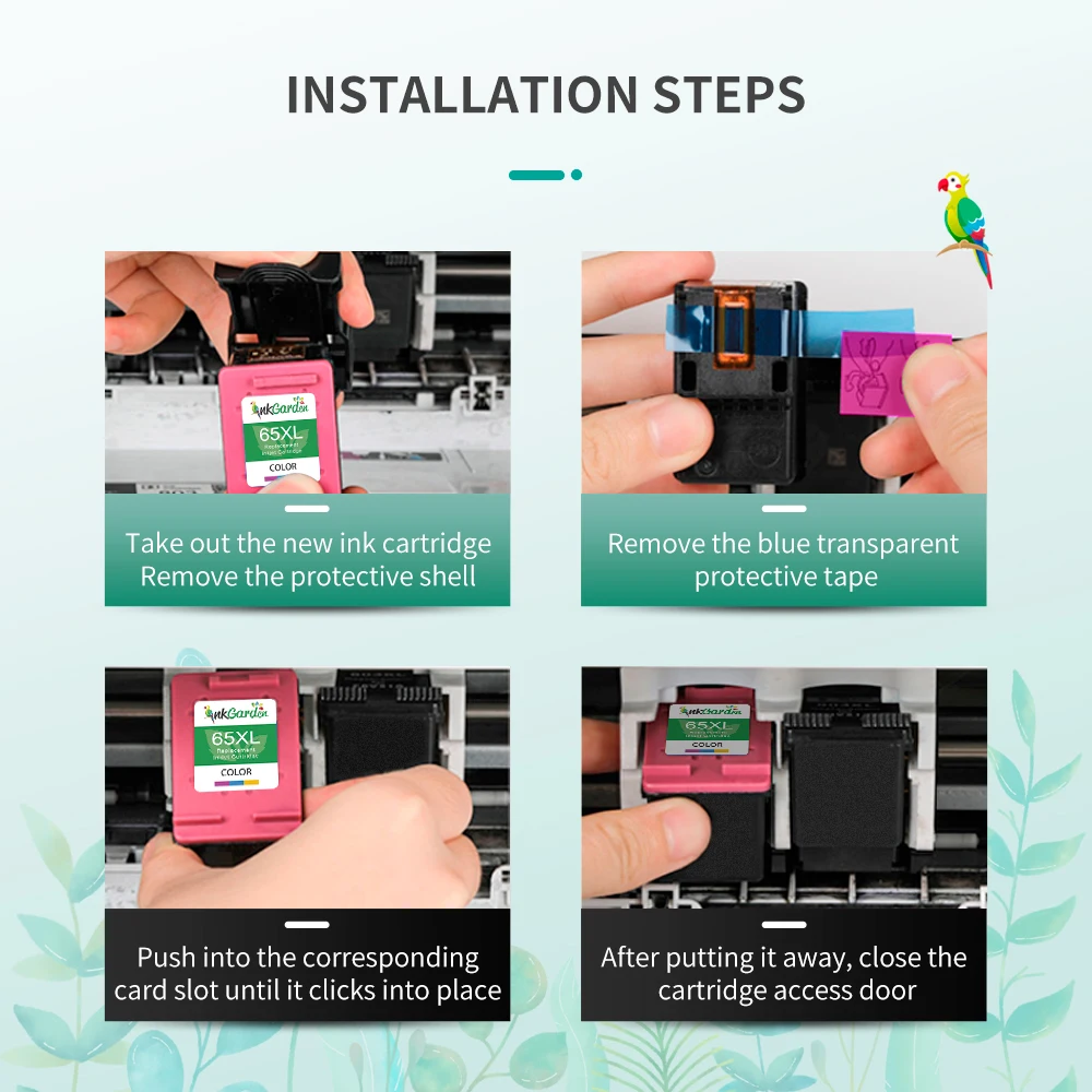 Ink Garden 65XL Ink Cartridge Compatible For HP 65  Envy 5010 5020 5030 5032  5052 5055 2625 2628 2630 2632 2633  Printer