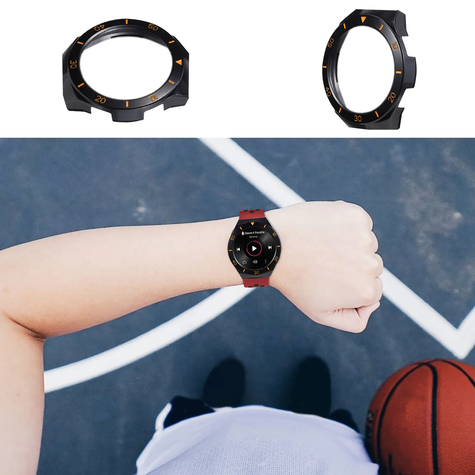 

1Pcs Watch Protective Case Pc Exquisite Gift Durable Practical Light Wear-Resistant Easy Install Disassemble Show