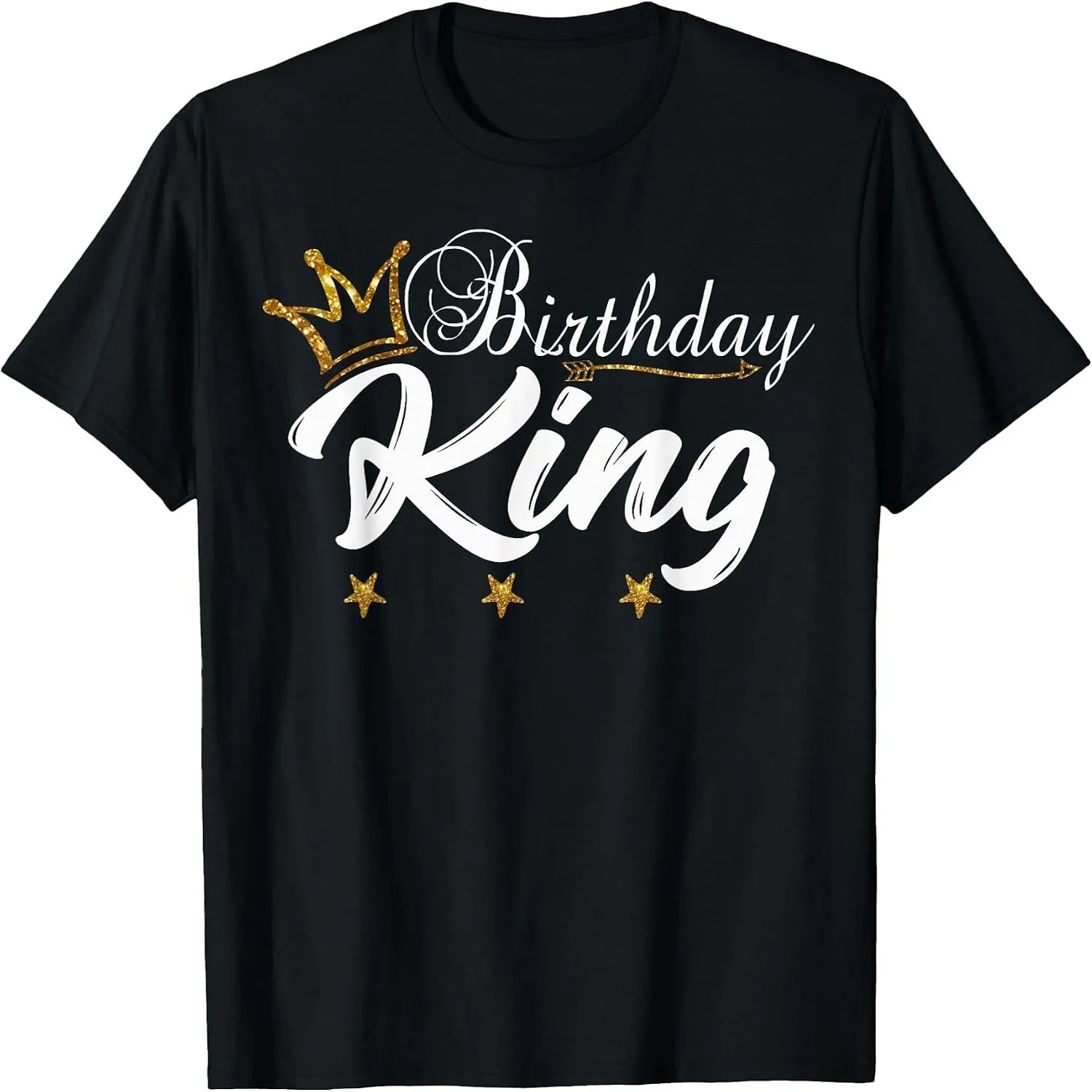 Birthday King Gold Crown Shirt for Boys and Men T-Shirt Unisex t-shirt, 100% cotton tee,