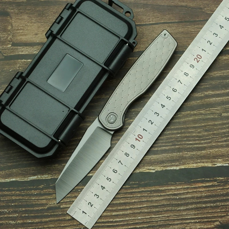 2025 جديد براون اللحاء XL سكين للفرد الحقيقي M390 الصلب سبائك التيتانيوم مقبض في الهواء الطلق التخييم بقاء جيب EDC أداة #1
