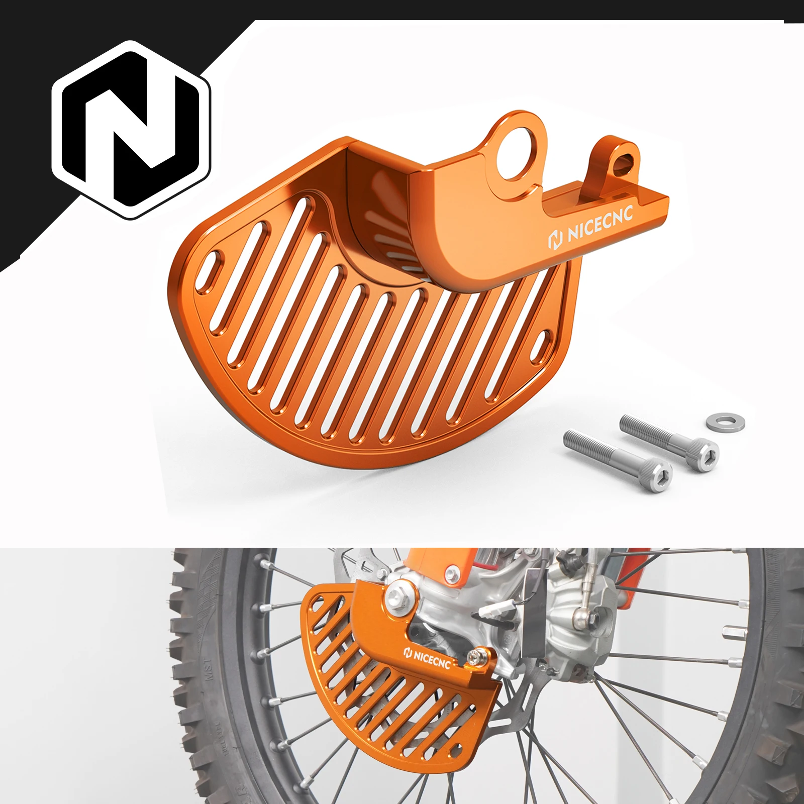 

NICECNC For KTM 300 EXC 2024-2025 Front Brake Disc Guard 125 SX 450 SX-F 350 EXC-F 2016-2025 450 XCF-W 500 XCW 300 XC TPI 250 SX