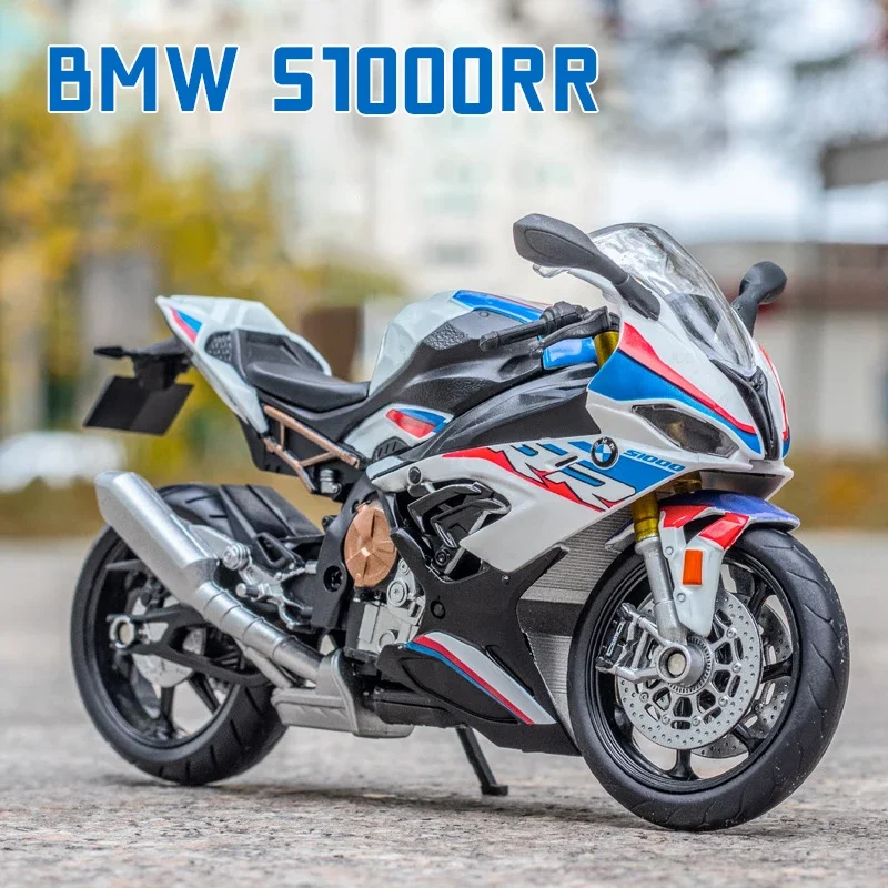 1/12 BMW S1000RR Alloy Diecast Motorcycle Model Toy Collection Hobbies Shork-Absorber Off Road Autocycle Toys Car ChristmasGifts