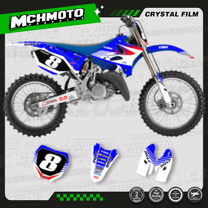 MCHMFG Custom Team Motorcycle Graphics Decal Stickers Kits Voor YAMAHA 2002-2014 YZ125 YZ250