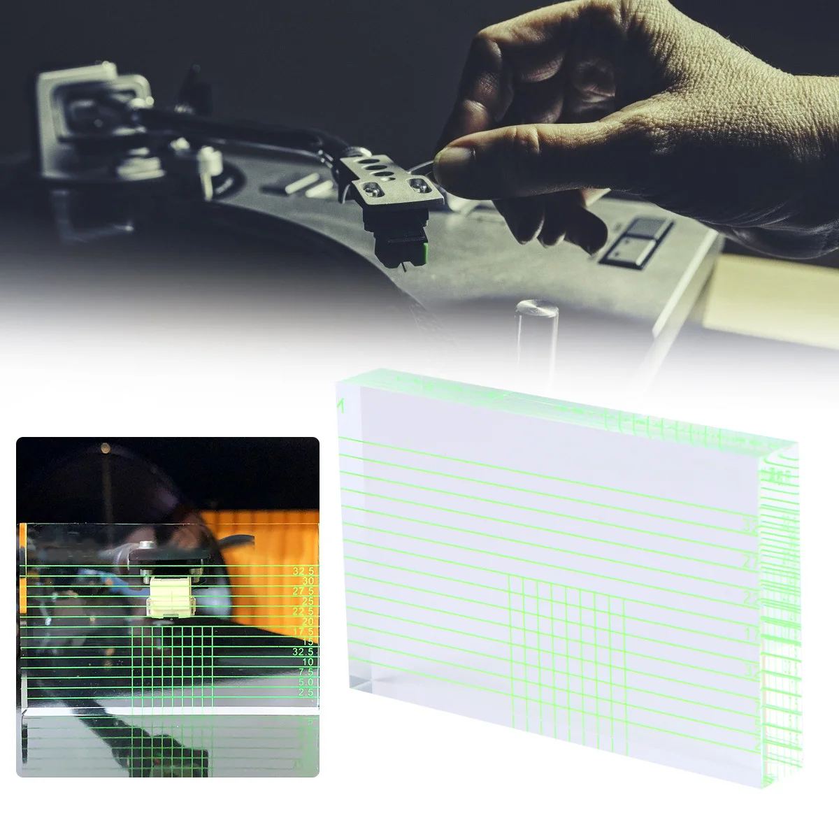 

1Pcs Vinyl Machine Adjustment Tool Premium Material Phonograph Horizontal Measurement Ruler Player Balancing Azimuth