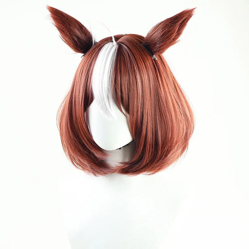 Uma Musume Pretty Derby Meisho Doto Taiki Shuttle Cosplay Wig Tail Ear Anime Game Roleplay Party Costume Prop Synthetic Hair