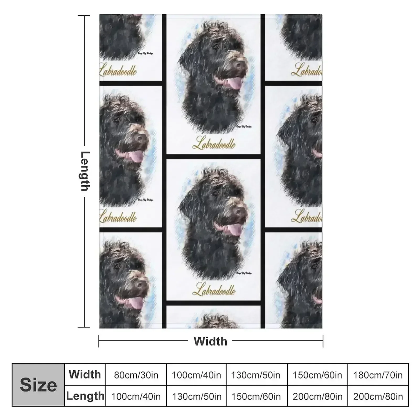 Labradoodle Lovers Art Gifts Throw Blanket couch cozy soft plush fuzzy picnic outdoor blanket