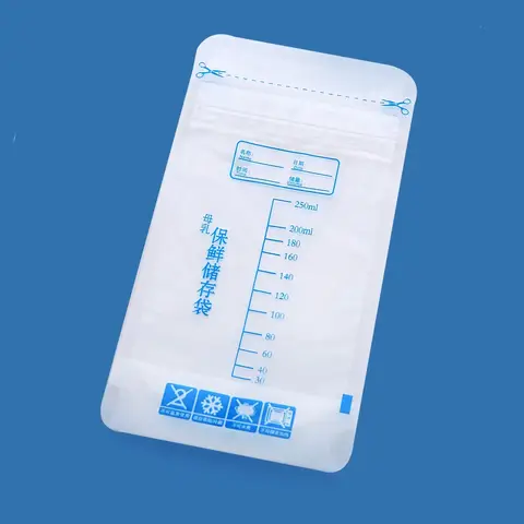 30pcs 250ml 우유 냉동고 가방 어머니 우유 베이비 푸드 저장 모유 저장 가방 BPA 무료 아기 안전 먹이 가방