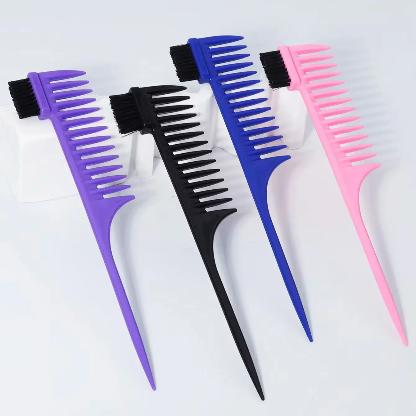 Hairdressing wide toothed comb, thick and long hair styling comb, anti-static handle comb, Special for Real Hair Wigs