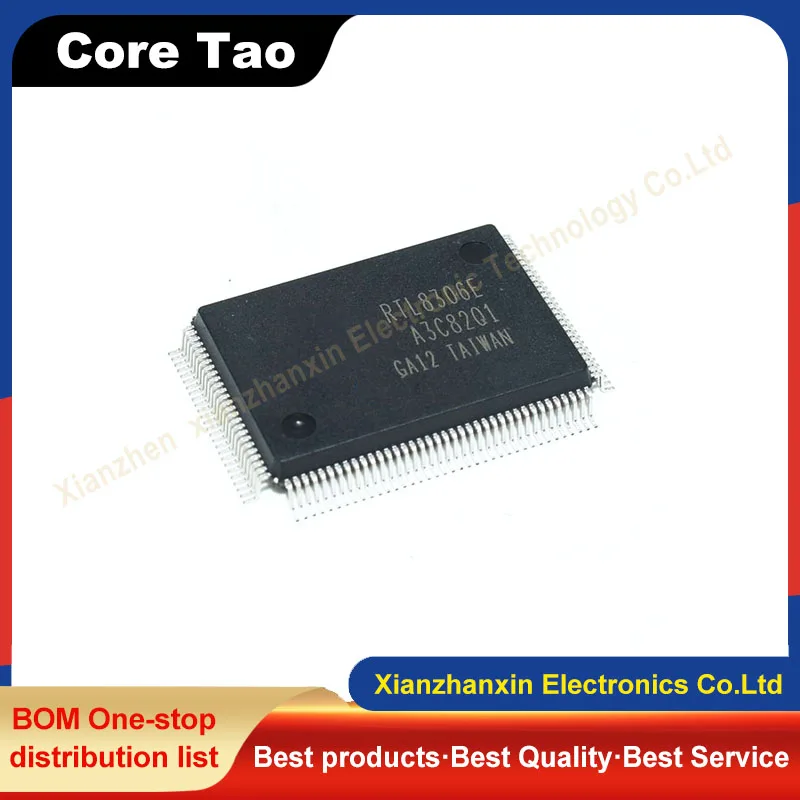 1~5PCS/LOT RTL8306E-CG RTL8306E QFP128 Ethernet controller in stock